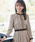 【安田美沙子さん着用】フラワープリント配色ワンピース